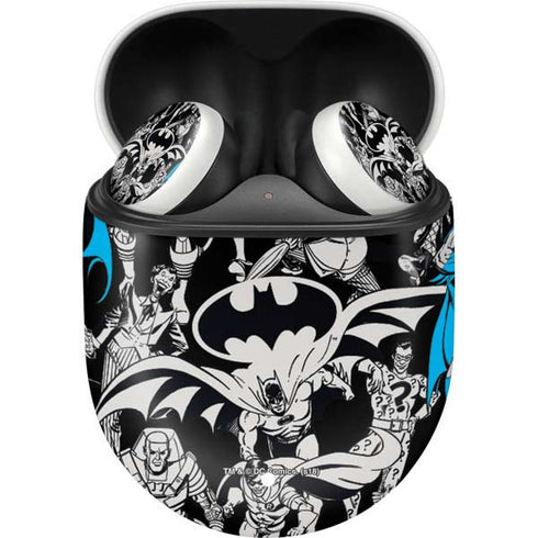 DC Comics Batman Characters Action Poses Print Google Pixel Buds Skin